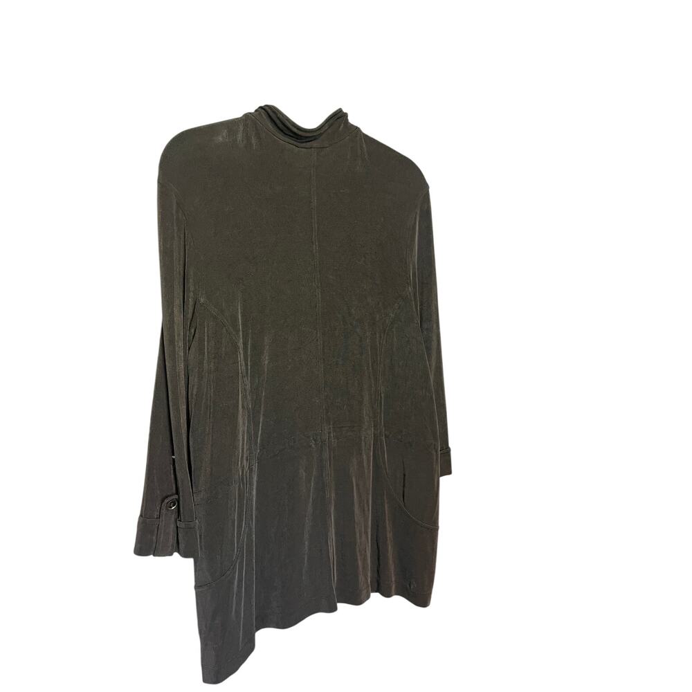 Chico’s Travelers Gray Zip Front Tunic Jacket size 2/L/XL - Picture 3 of 7